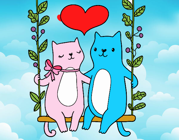 Gatitos enamorados