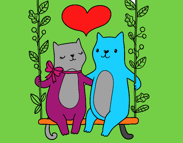 Gatitos enamorados