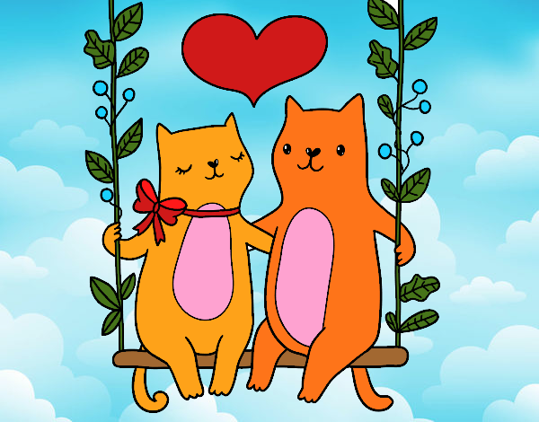 Gatitos enamorados