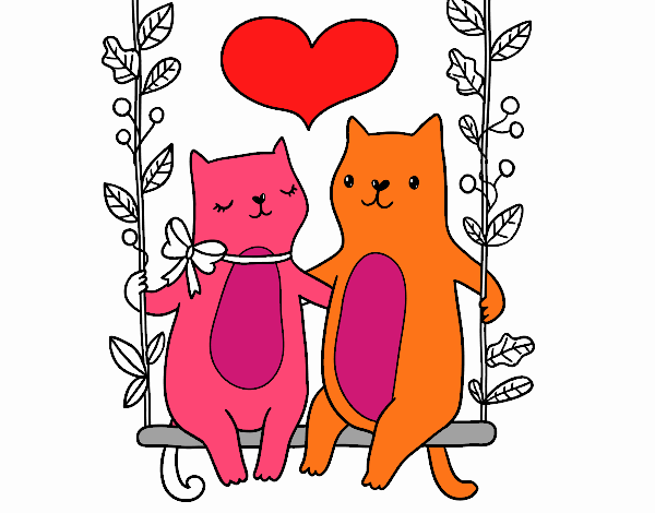 Gatitos enamorados