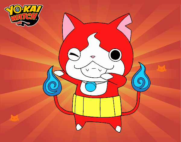  Jibanyan guiñando el ojo