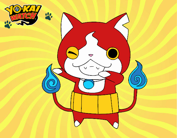 Jibanyan guiñando el ojo