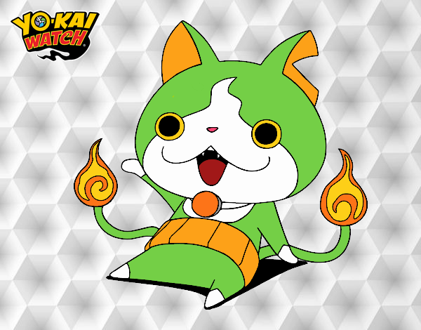 Jibanyan saludando