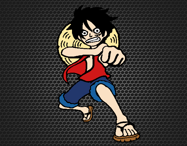 Luffy golpeando