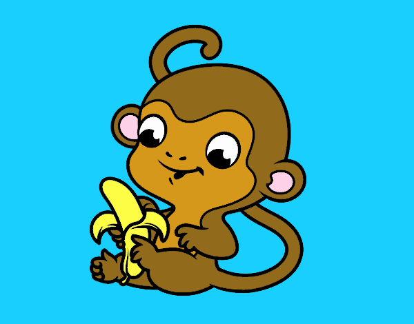 Monito con plátano