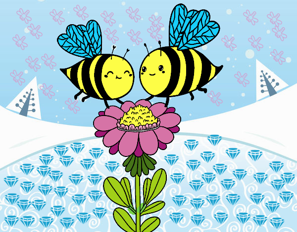 Pareja de abejas