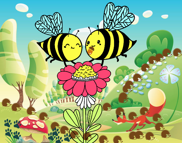 Pareja de abejas