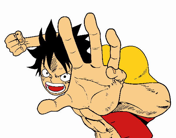 luffy pegando