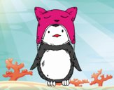 Pingüino con gorrito divertido