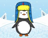 Pingüino con gorro