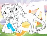 Princesa y unicornio