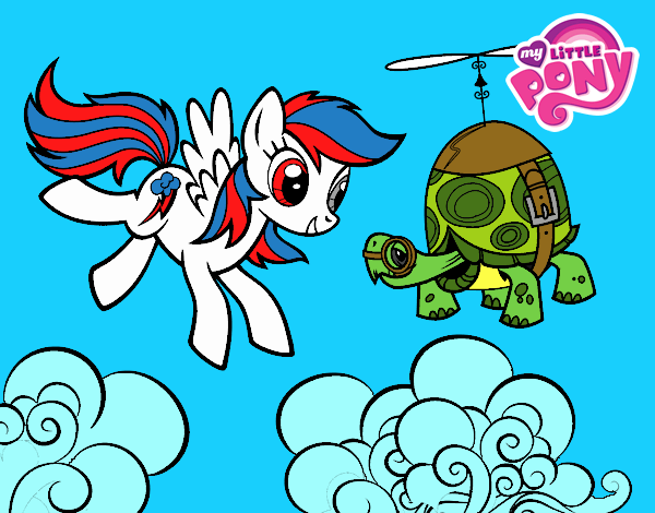 Rainbow Dash y la tortuga tanque