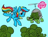 Rainbow Dash y la tortuga tanque