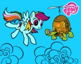 Rainbow Dash y la tortuga tanque