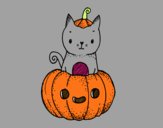 Un gatito de Halloween