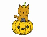 Un gatito de Halloween