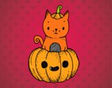 Un gatito de Halloween