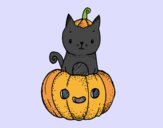 Un gatito de Halloween