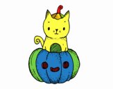 Un gatito de Halloween