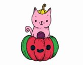 Un gatito de Halloween