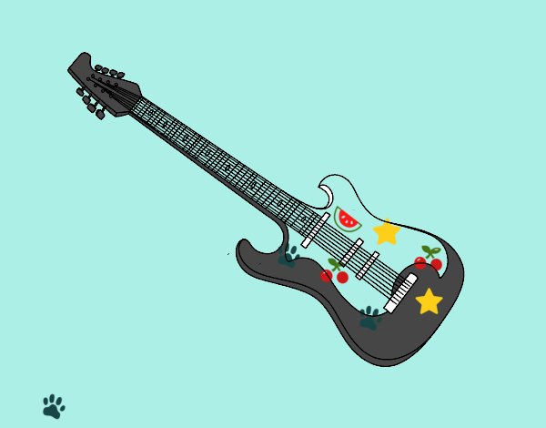 Una guitarra eléctrica