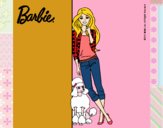 Barbie con cazadora de cuadros