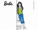 Barbie con cazadora de cuadros