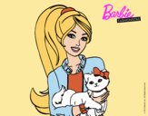 Barbie con su linda gatita