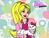 Barbie con su linda gatita