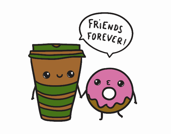 cafe y dona amigos