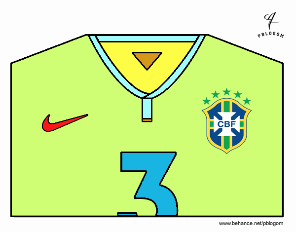 Camiseta del mundial de fútbol 2014 de Brasil