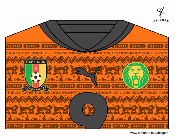 Camiseta del mundial de fútbol 2014 de Camerún