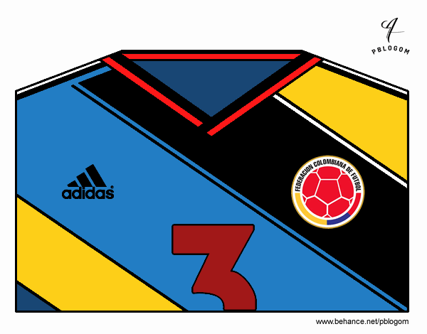 Camiseta del mundial de fútbol 2014 de Colombia