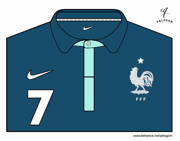 Camiseta del mundial de fútbol 2014 de Francia