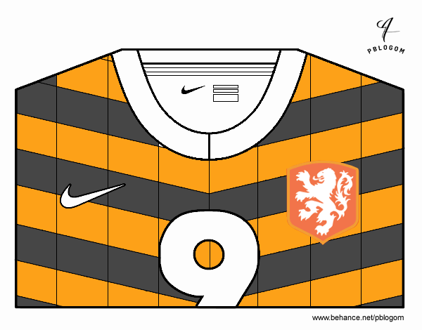 Camiseta del mundial de fútbol 2014 de Holanda