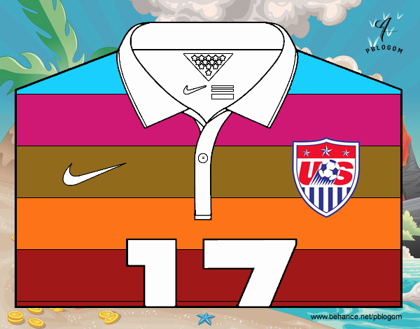 Camiseta del mundial de fútbol 2014 de los Estados Unidos