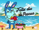 Conejo con muchos huevos de Pascua