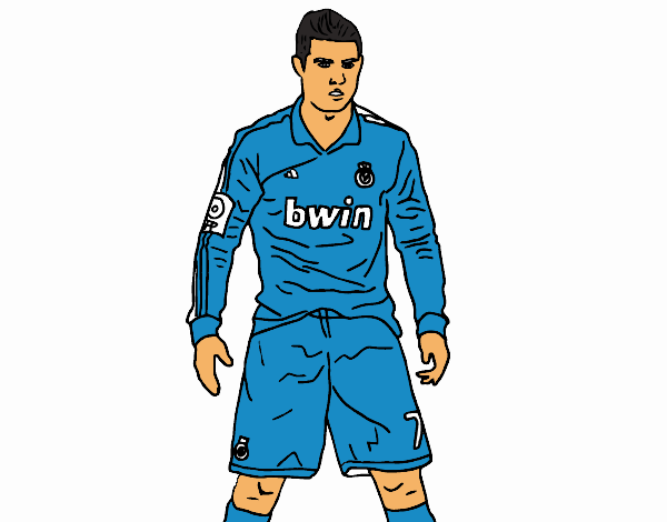  Dibujo de Cristiano Ronaldo Real Madrid pintado por en Dibujos.net el día