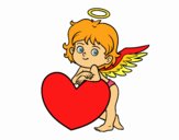 Cupido y un corazón