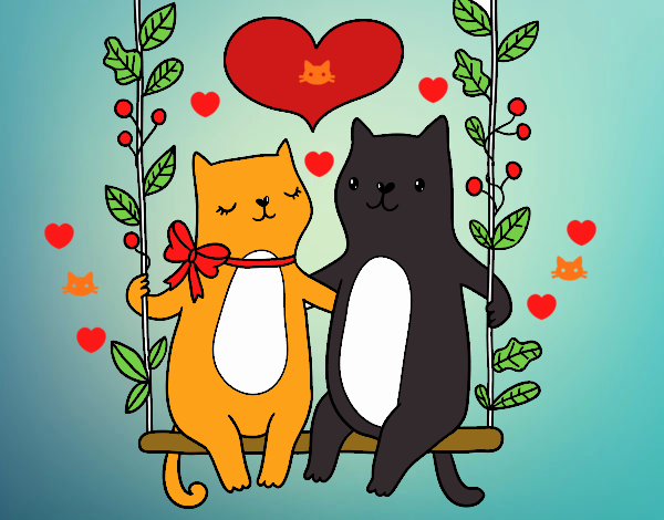 Gatitos enamorados