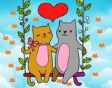 Gatitos enamorados