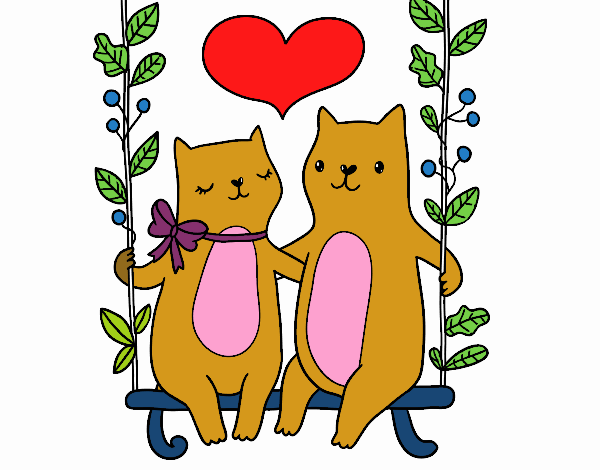 Gatitos enamorados