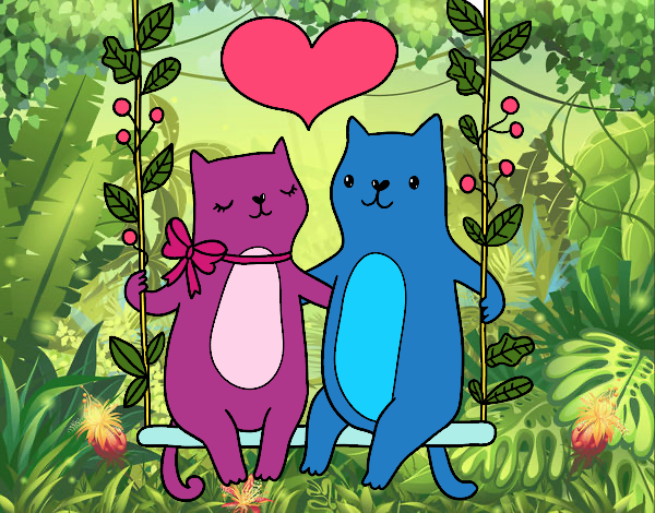 Gatitos enamorados