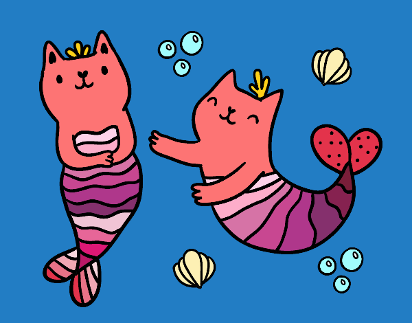 Gatitos sirena.