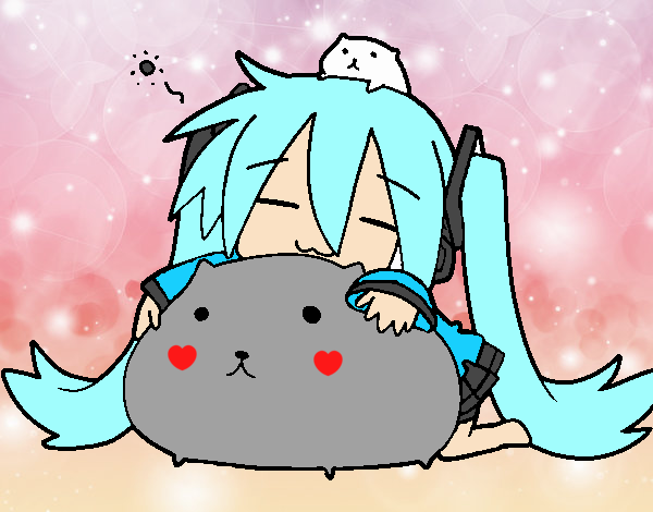 Miku con gatitos