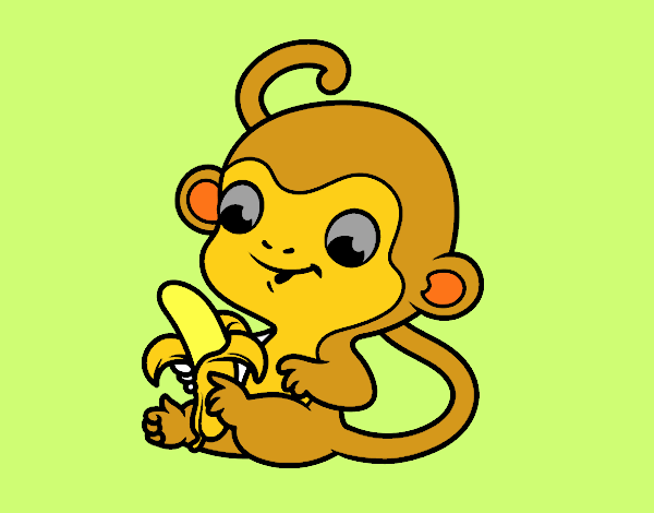 Monito con plátano