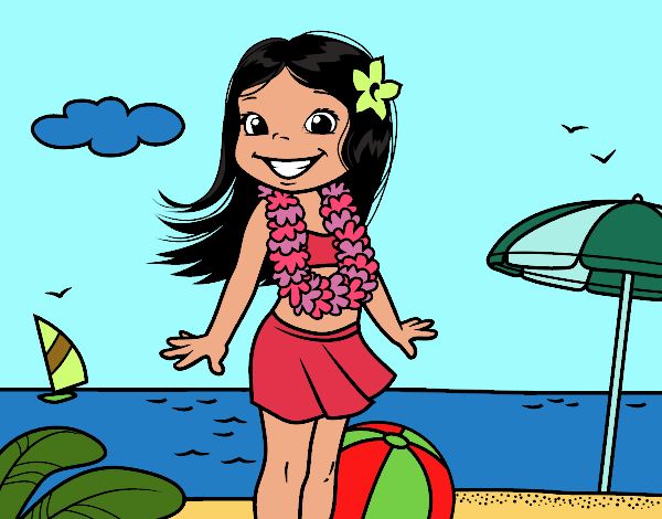 Niña en la playa