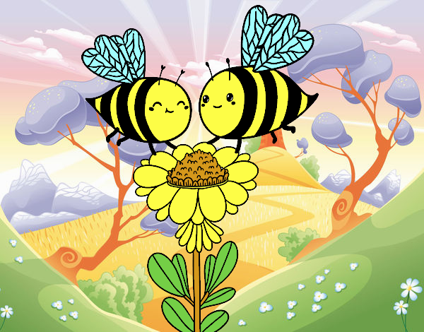 Pareja de abejas.