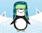 Pingüino con gorro