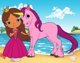 Princesa y unicornio